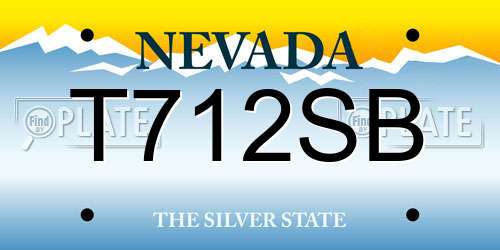 T712SB Nevada License Plate