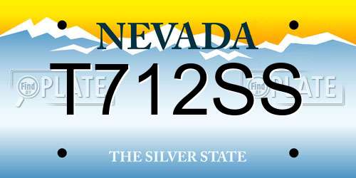 T712SS Nevada License Plate