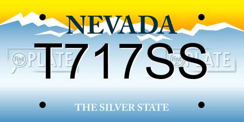 T717SS Nevada License Plate