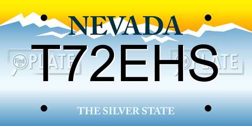 T72EHS Nevada License Plate