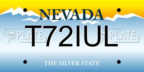 T72IUL Nevada License Plate