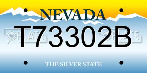 T73302B Nevada License Plate