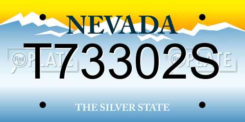 T73302S Nevada License Plate