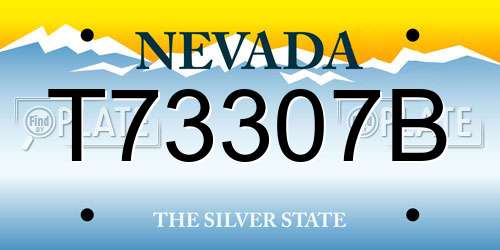 T73307B Nevada License Plate