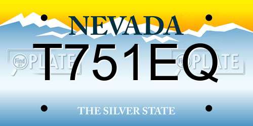 T751EQ Nevada License Plate