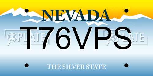 T76VPS Nevada License Plate