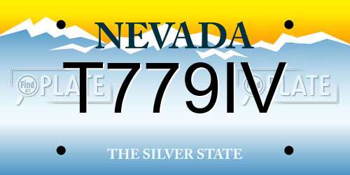 T779IV Nevada License Plate