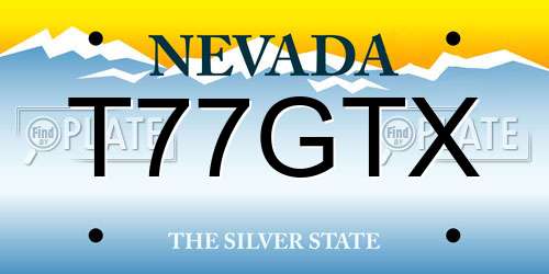 T77GTX Nevada License Plate