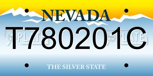 T780201C Nevada License Plate