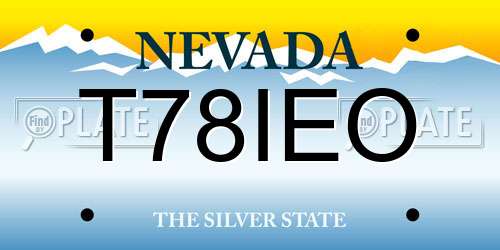 T78IEO Nevada License Plate