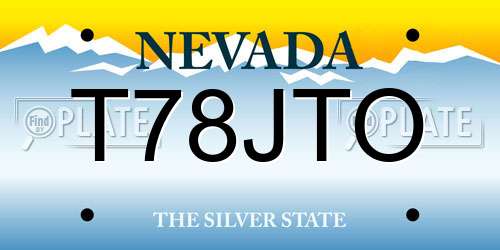 T78JTO Nevada License Plate