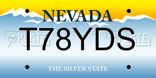 T78YDS Nevada License Plate