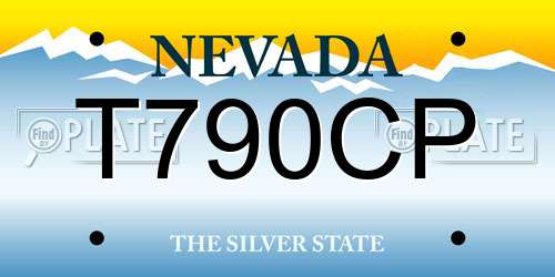 T790CP Nevada License Plate