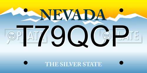 T79QCP Nevada License Plate