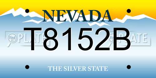 T8152B Nevada License Plate