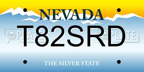 T82SRD Nevada License Plate