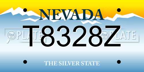 T8328Z Nevada License Plate