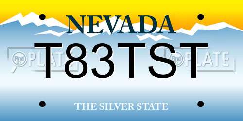 T83TST Nevada License Plate