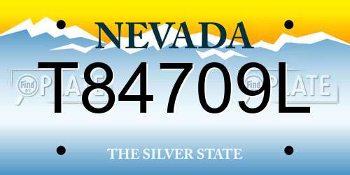 T84709L Nevada License Plate