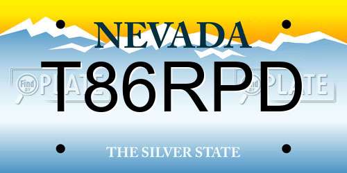T86RPD Nevada License Plate
