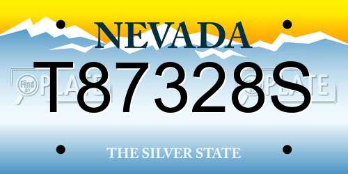 T87328S Nevada License Plate