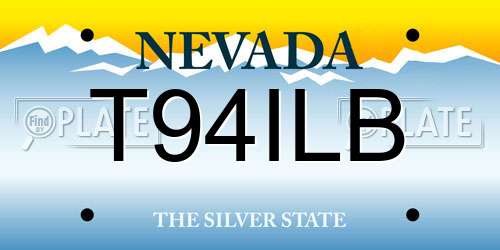 T94ILB Nevada License Plate