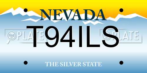 T94ILS Nevada License Plate