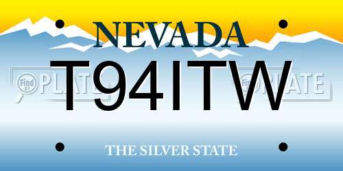 T94ITW Nevada License Plate