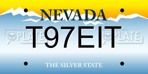 T97EIT Nevada License Plate