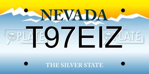 T97EIZ Nevada License Plate