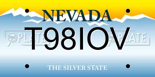 T98IOV Nevada License Plate