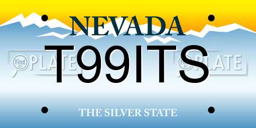 T99ITS Nevada License Plate
