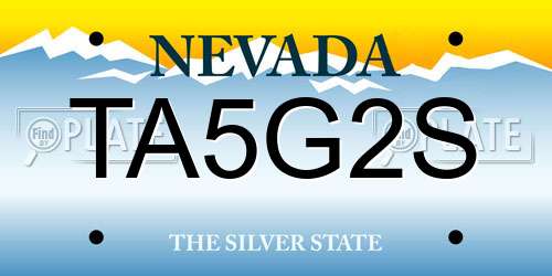 TA5G2S Nevada License Plate