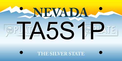 TA5S1P Nevada License Plate