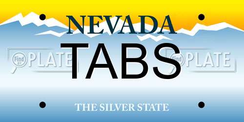 TABS Nevada License Plate