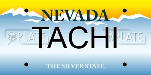 TACHI Nevada License Plate