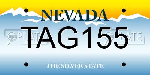 TAG155 Nevada License Plate