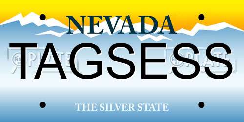 TAGSESS Nevada License Plate