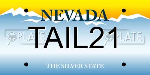 TAIL21 Nevada License Plate