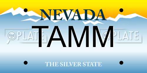TAMM Nevada License Plate
