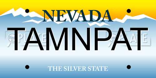 TAMNPAT Nevada License Plate