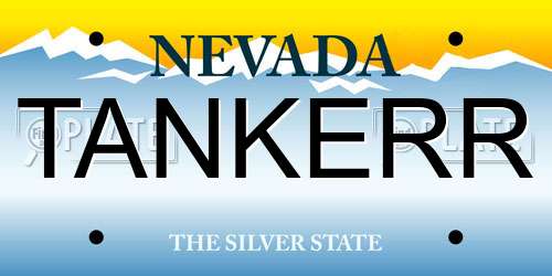 TANKERR Nevada License Plate