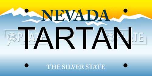 TARTAN Nevada License Plate