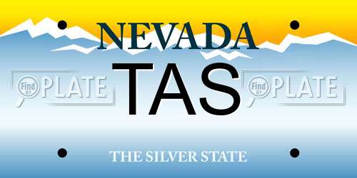 TAS Nevada License Plate