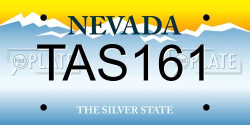 TAS161 Nevada License Plate