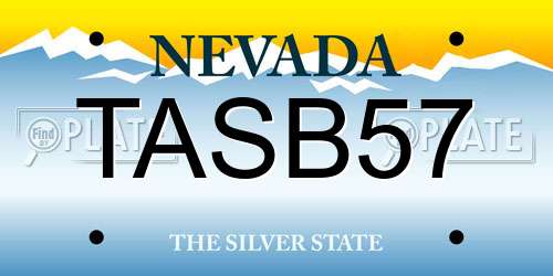 TASB57 Nevada License Plate