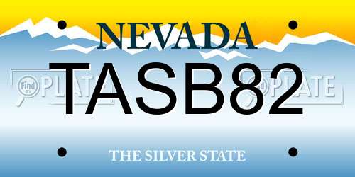 TASB82 Nevada License Plate