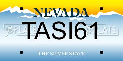 TASI61 Nevada License Plate