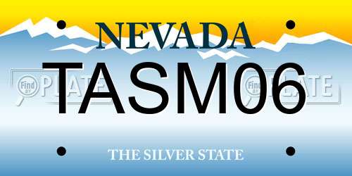 TASM06 Nevada License Plate
