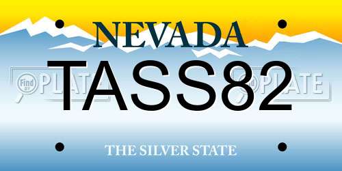 TASS82 Nevada License Plate